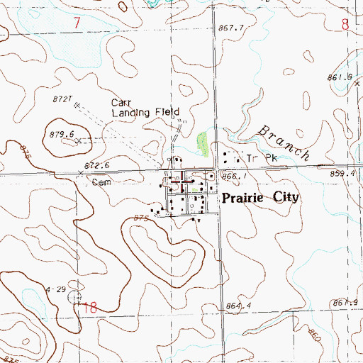 Topographic Map of Strool School, SD