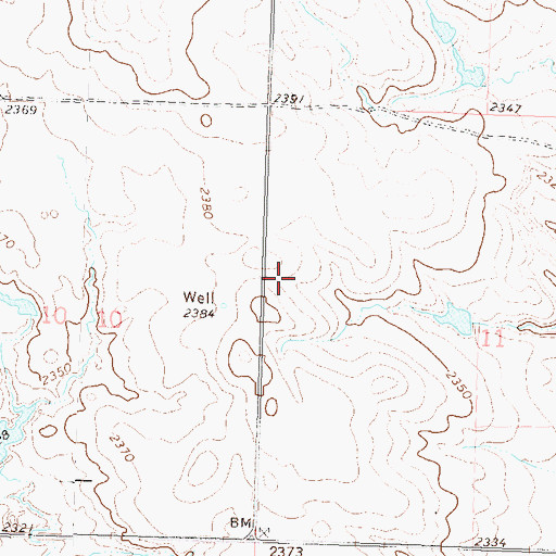 Topographic Map of Highland View School, SD