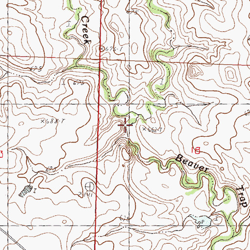 Topographic Map of West Beaver Trap Creek, SD