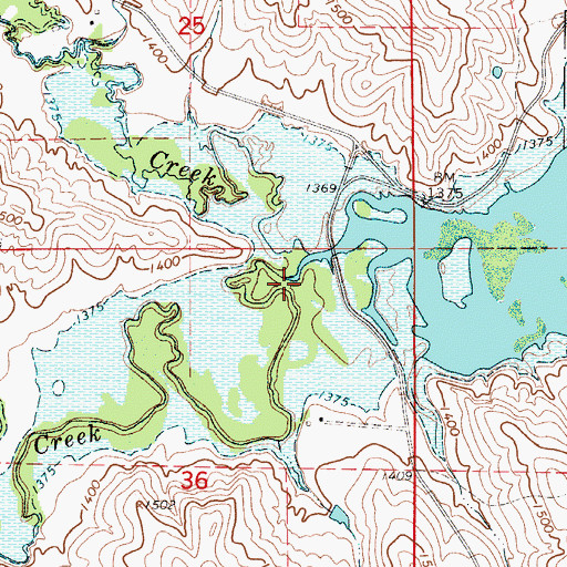Topographic Map of Whetstone Creek, SD