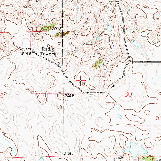 Topographic Map of Ree Hills, SD