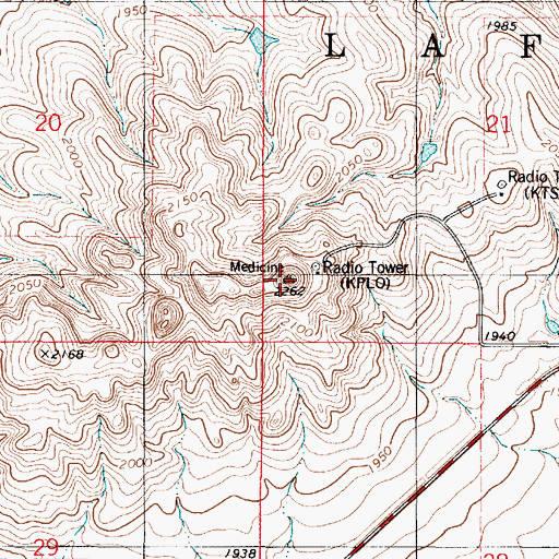Topographic Map of Medicine Butte, SD