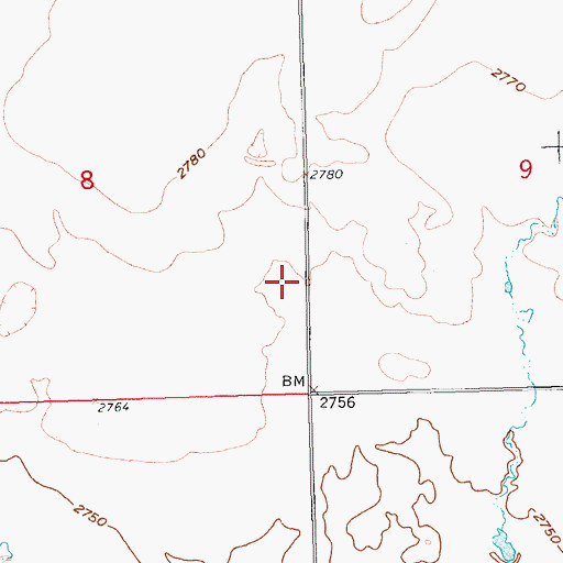 Topographic Map of Clough, SD