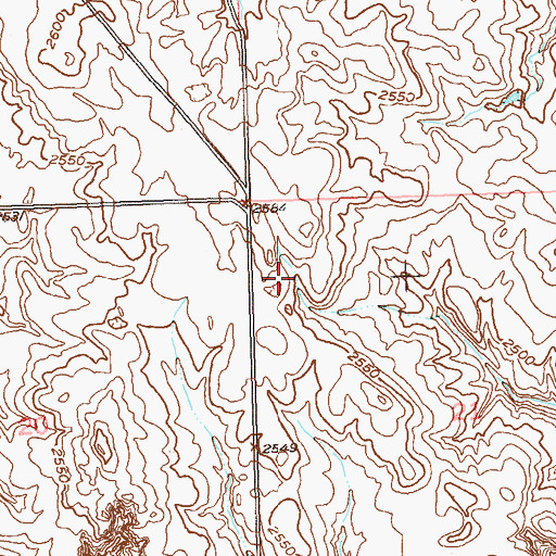 Topographic Map of Moreau River Badlands, SD