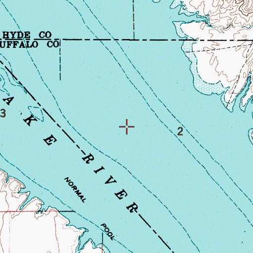 Topographic Map of Skunk Island (historical), SD