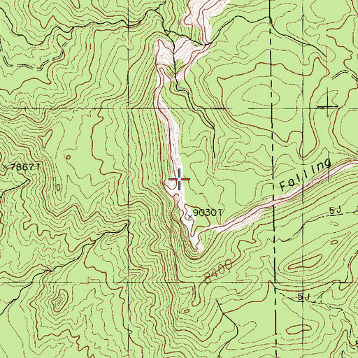 Topographic Map of Falling Iron Cliffs, AZ