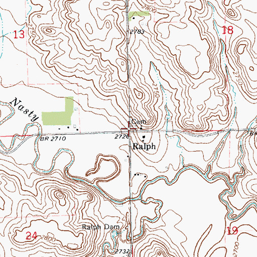 Topographic Map of Ralph, SD