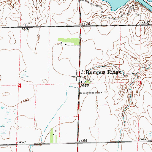 Topographic Map of Rumpus Ridge, SD