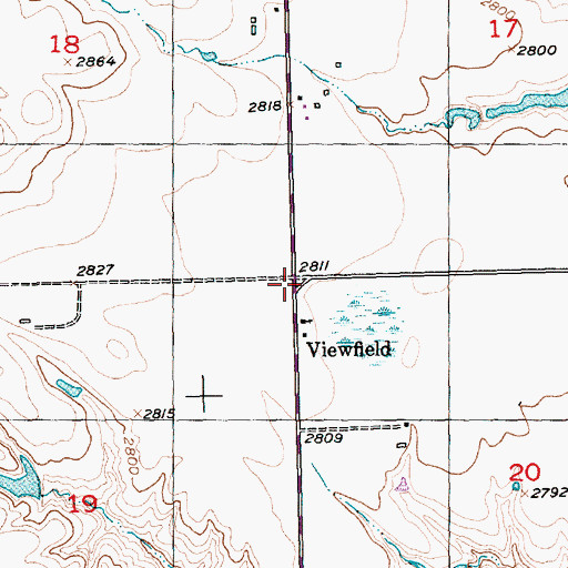 Topographic Map of Viewfield, SD