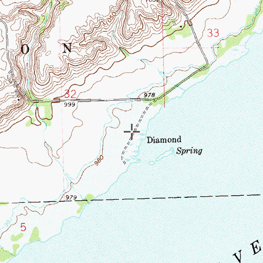 Topographic Map of Diamond, SD