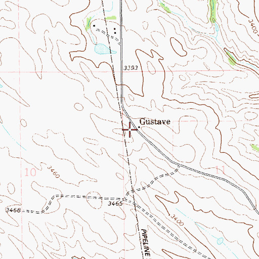 Topographic Map of Gustave, SD