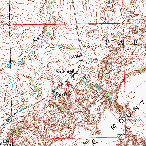 Topographic Map of Karinen, SD