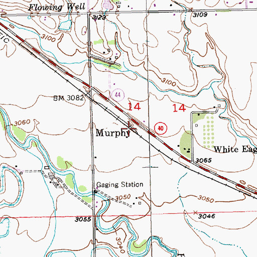 Topographic Map of Murphy, SD