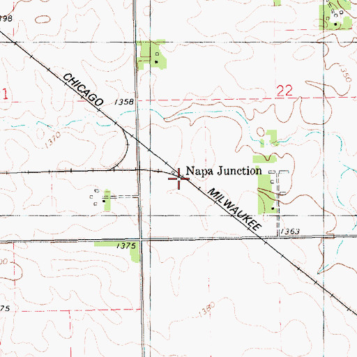 Topographic Map of Napa Junction, SD