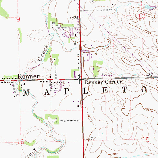 Topographic Map of Renner Corner, SD