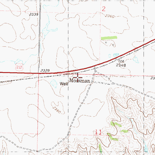 Topographic Map of Thatcher, SD