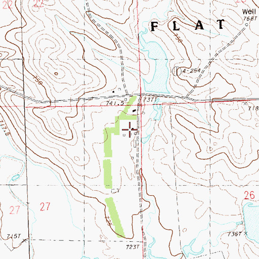 Topographic Map of Adkins School, SD
