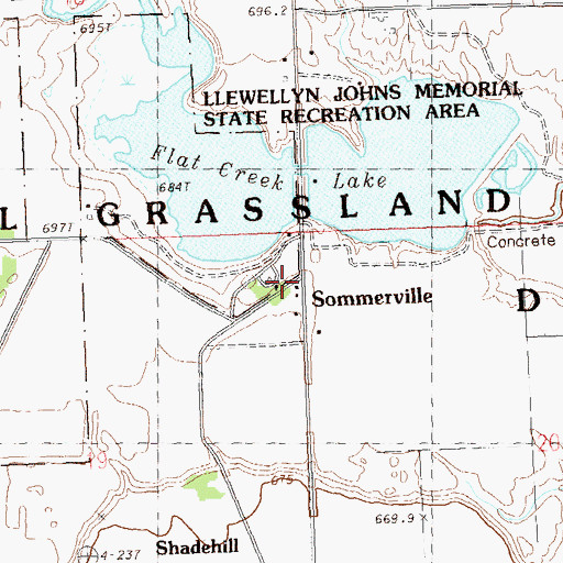 Topographic Map of Summerville, SD