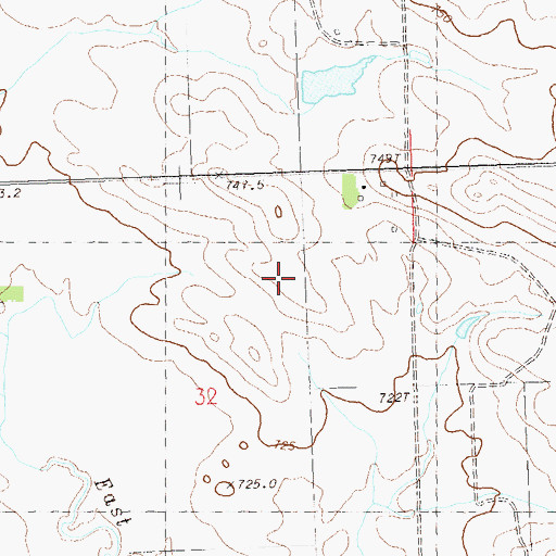 Topographic Map of W D Crockett Dam, SD