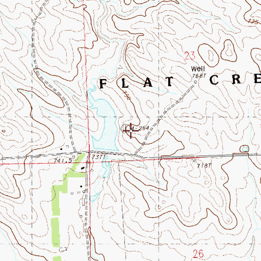 Topographic Map of Robert Kressly Dam, SD