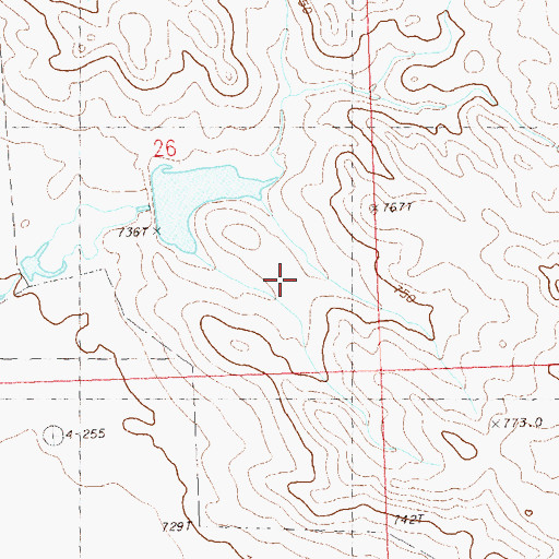 Topographic Map of Robert Kressly Dam, SD
