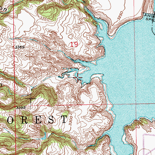Topographic Map of Adams Canyon, SD