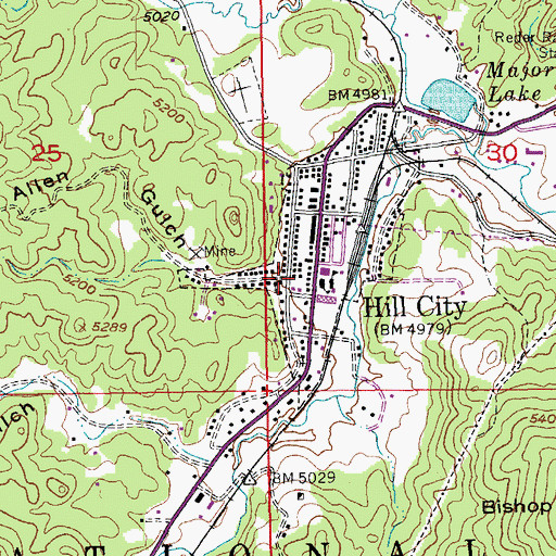 Topographic Map of Allen Gulch, SD