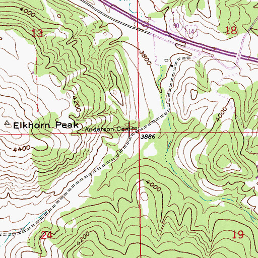 Topographic Map of Anderson Cemetery, SD