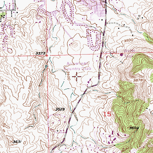 Topographic Map of Arrowhead Country Club, SD