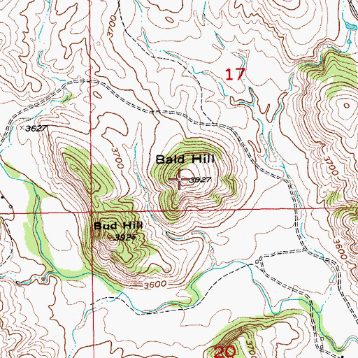 Topographic Map of Bald Hill, SD