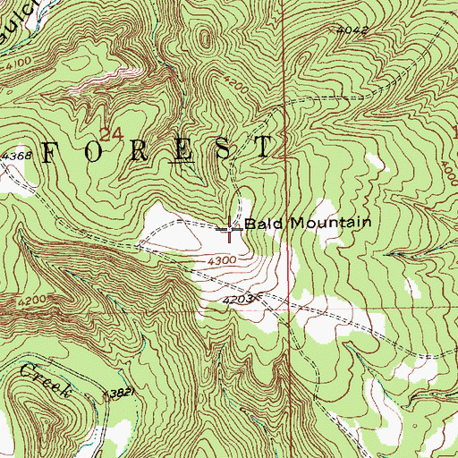 Topographic Map of Bald Mountain, SD