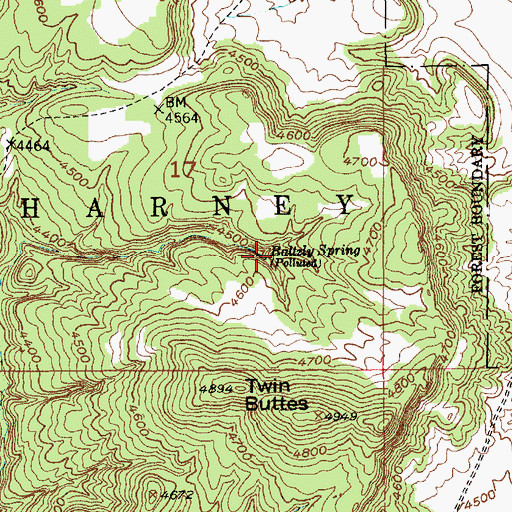 Topographic Map of Baltzly Spring, SD