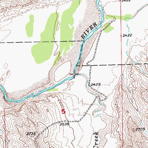 Topographic Map of Bear Creek, SD