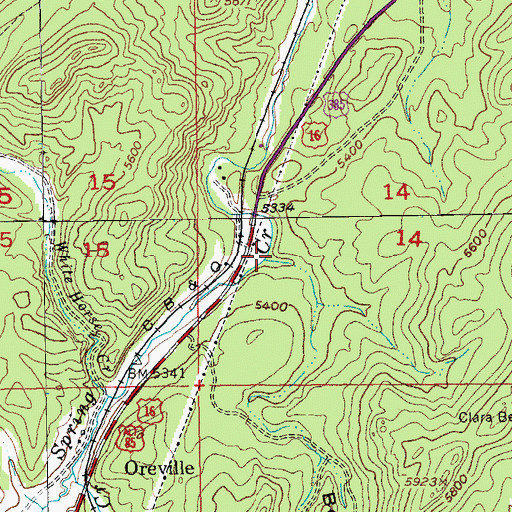 Topographic Map of Bear Gulch, SD