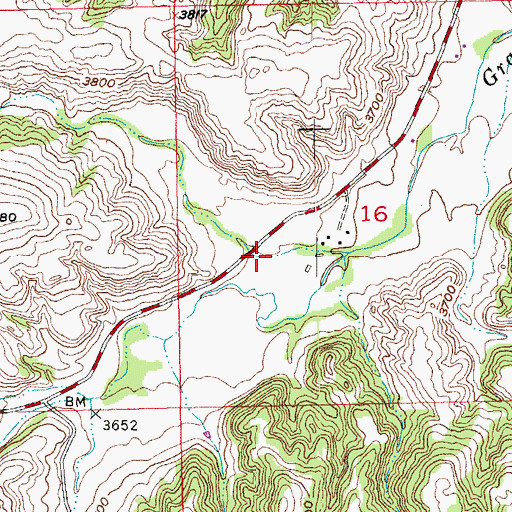 Topographic Map of Bear Gulch, SD