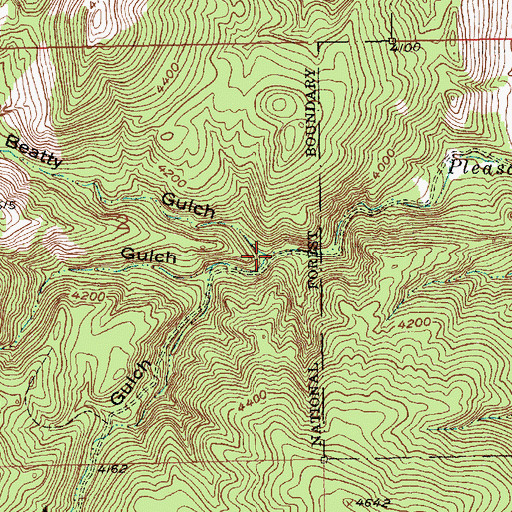 Topographic Map of Beatty Gulch, SD