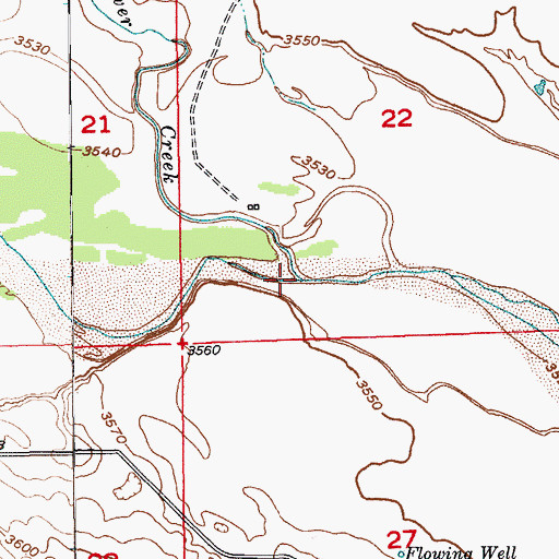 Topographic Map of Beaver Creek, SD