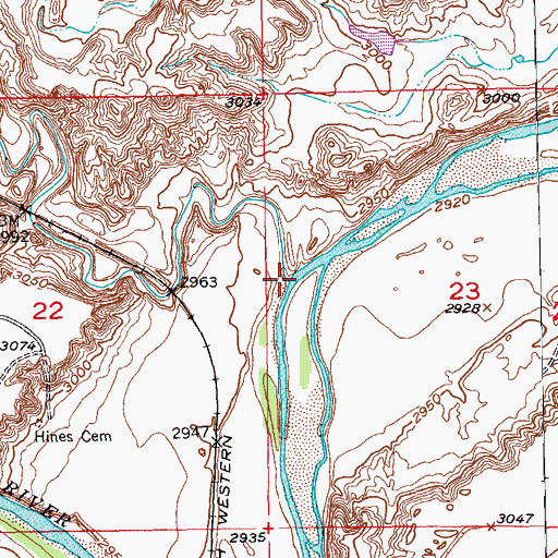 Topographic Map of Beaver Creek, SD