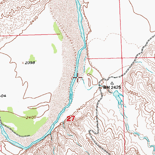 Topographic Map of Beaver Creek, SD