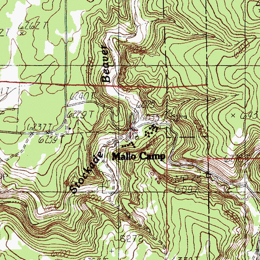 Topographic Map of Beaver Creek, WY