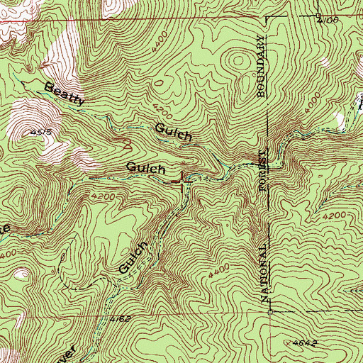 Topographic Map of Beaver Gulch, SD