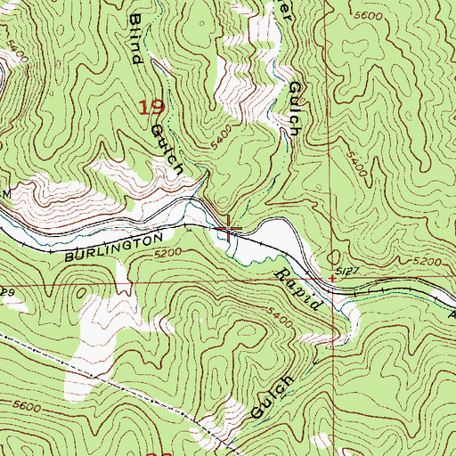 Topographic Map of Benner Gulch, SD