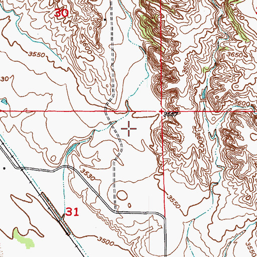 Topographic Map of Bennett Canyon, SD