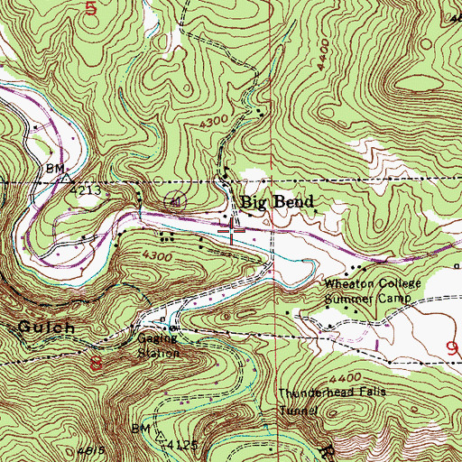 Topographic Map of Big Bend, SD
