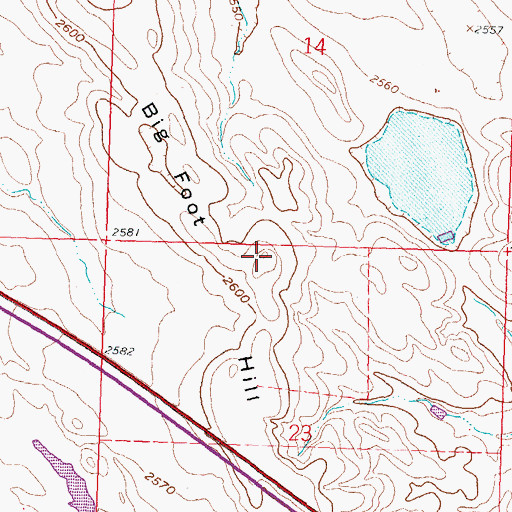 Topographic Map of Big Foot Hill, SD