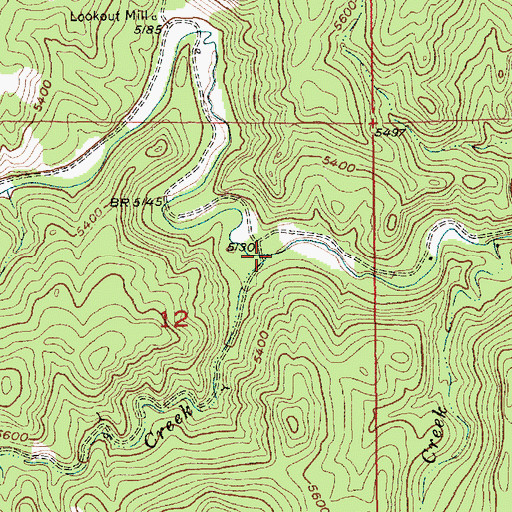 Topographic Map of Bittersweet Creek, SD