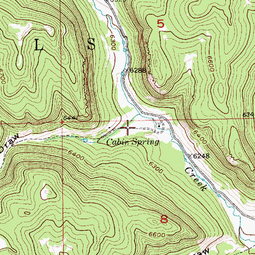 Topographic Map of Bjornland Draw, SD