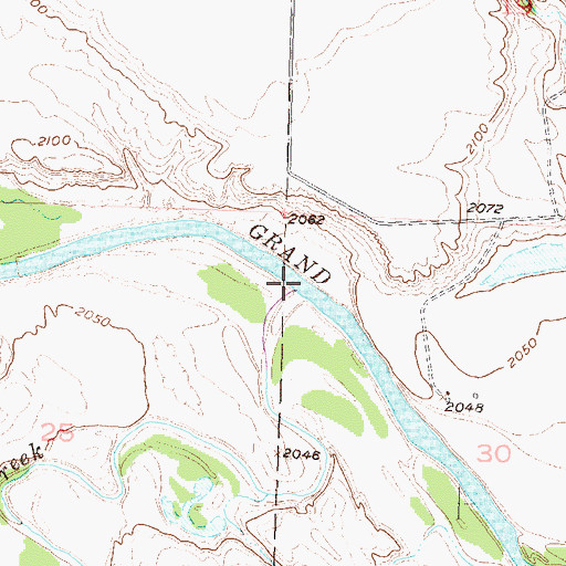 Topographic Map of Black Horse Butte Creek, SD