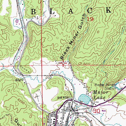 Topographic Map of Black Miner Gulch, SD