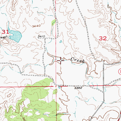 Topographic Map of Blacktail Creek, SD
